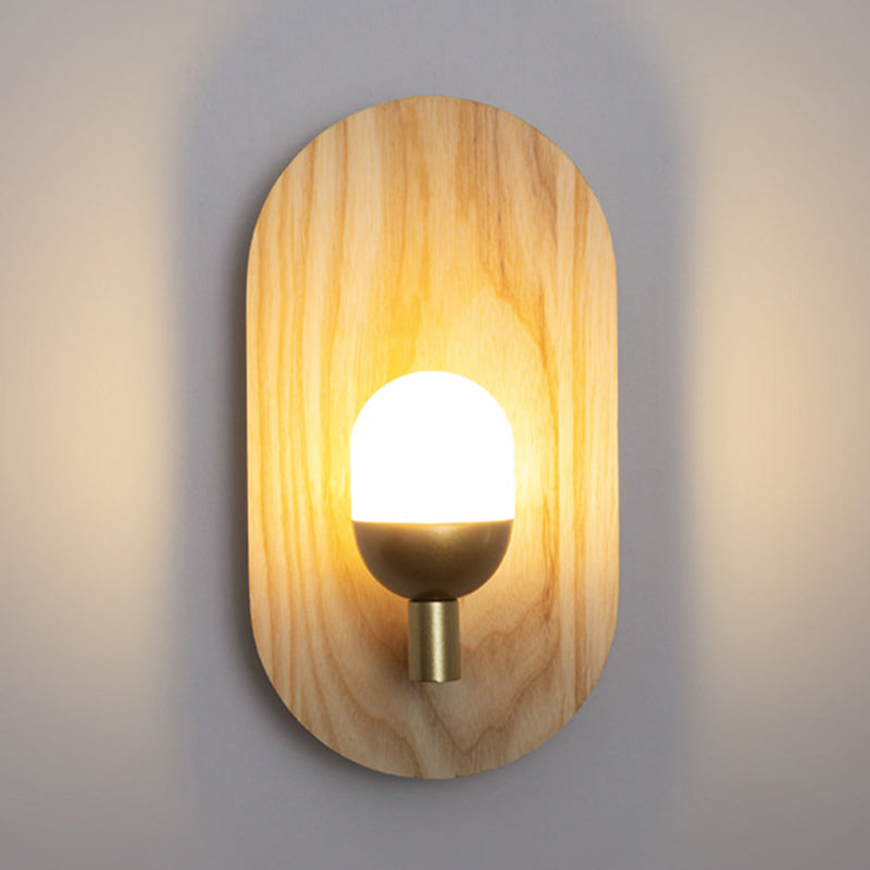 Modernism Wood Wall Light Acrylic Shaded Lighting for Bedroom