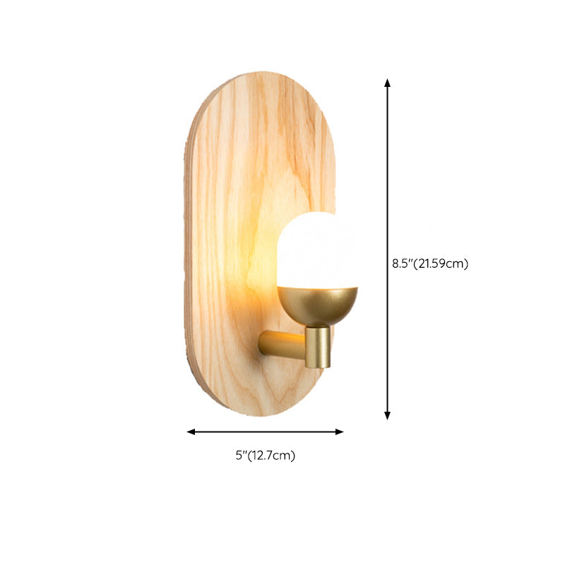 Modernism Wood Wall Light Acrylic Shaded Lighting for Bedroom