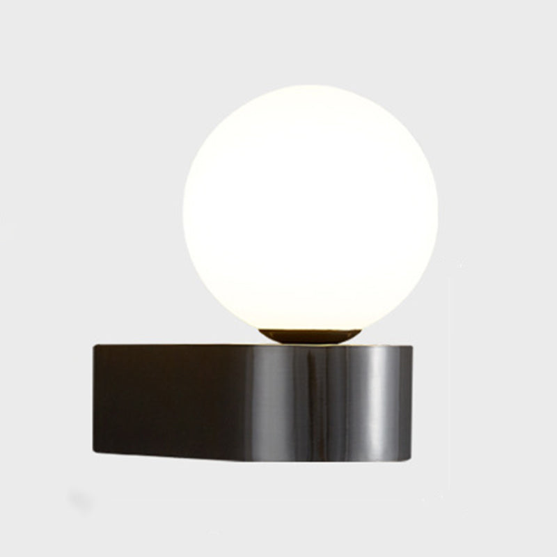 Metal Globe Sconce Light Modern 1-Light Sconce Light Fixture for Bedroom