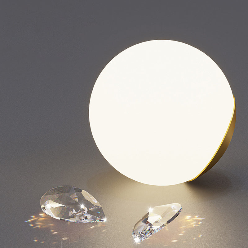 Contemporary Black Lighting Globe Glass Shaded Wall Light for Home