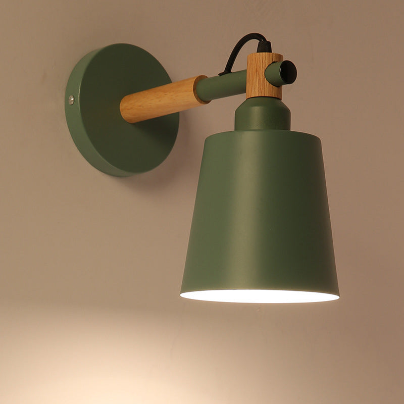 Modernism Metal Shaded Wall Light 1 Light Polish Finish Lighting for Hallway