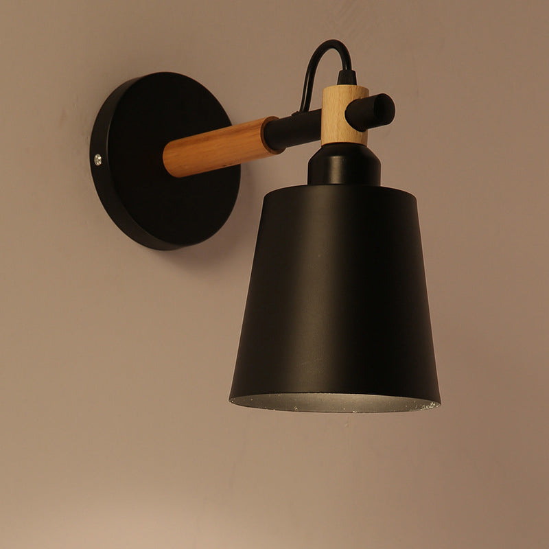 Modernism Metal Shaded Wall Light 1 Light Polish Finish Lighting for Hallway