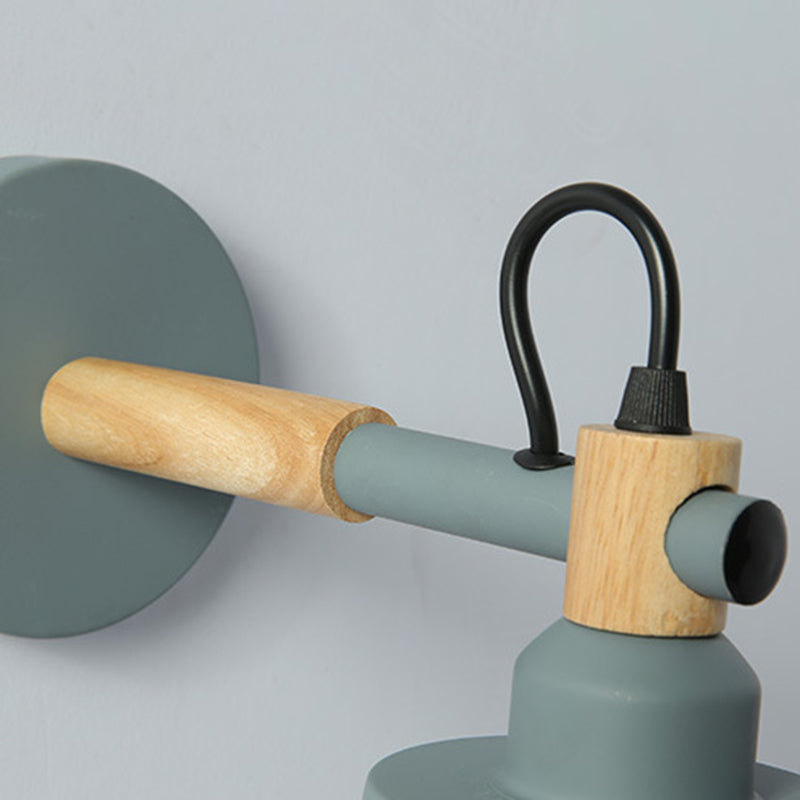 Modernism Metal Shaded Wall Light 1 Light Polish Finish Lighting for Hallway