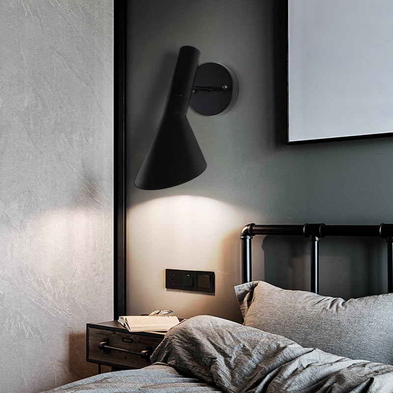Contemporary Wall Light Black/White Metal Lighting for Living Room