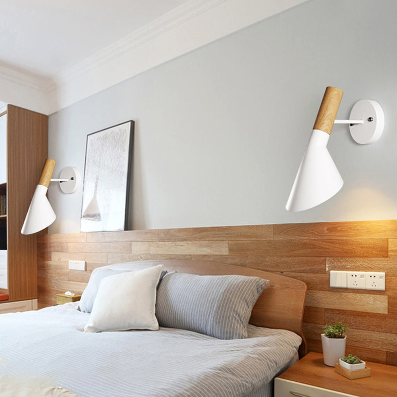 Contemporary Wall Light Black/White Metal Lighting for Living Room