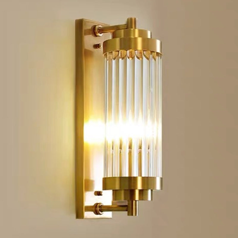 Cylinder Shape Metal Wall Light Modern Style Wall Light Sconce for Living Room