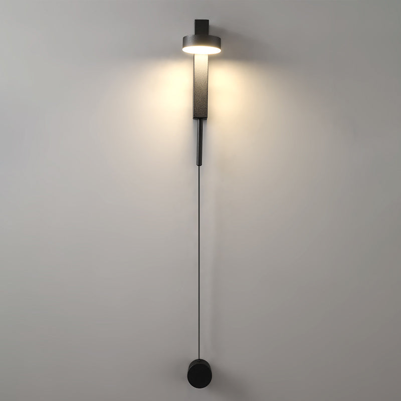 Round Shape Metal Wall Light Modern Style 1-Light Wall Light Sconce