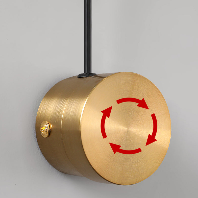 Round Shape Metal Wall Light Modern Style 1-Light Wall Light Sconce
