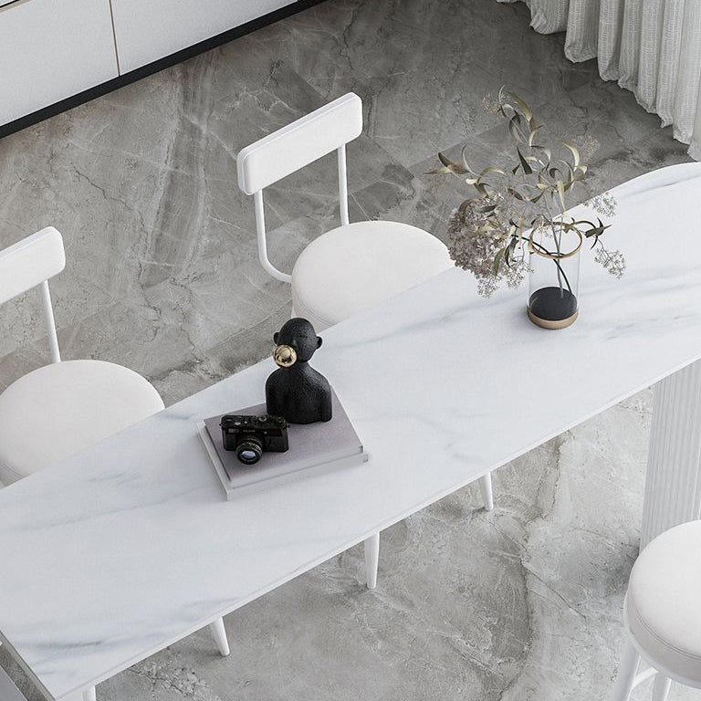 1/5 Pieces Bar Stool and Table Set Industrial Oval Bar Table Set