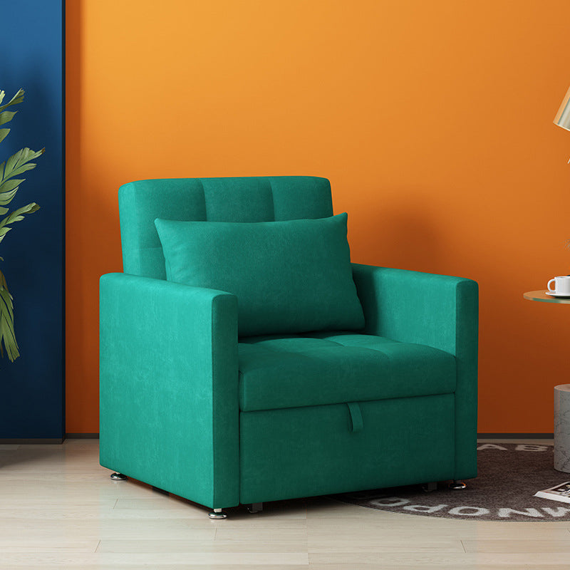 Velvet Daybed with Upholstered Contemporary Convertible Metal Bed