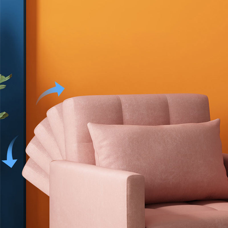 Velvet Daybed with Upholstered Contemporary Convertible Metal Bed