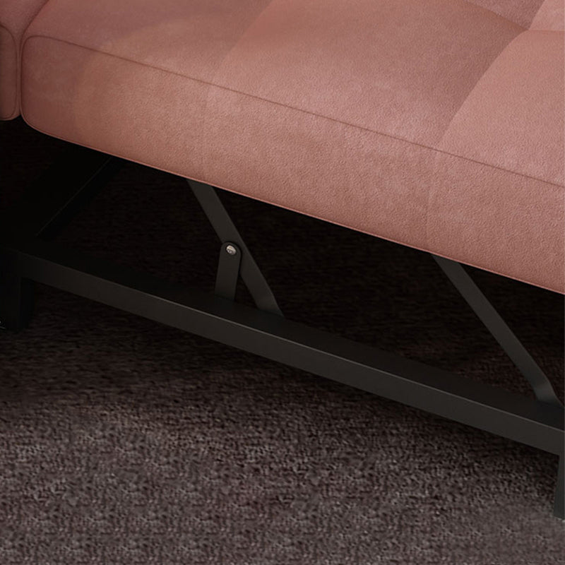 Velvet Daybed with Upholstered Contemporary Convertible Metal Bed