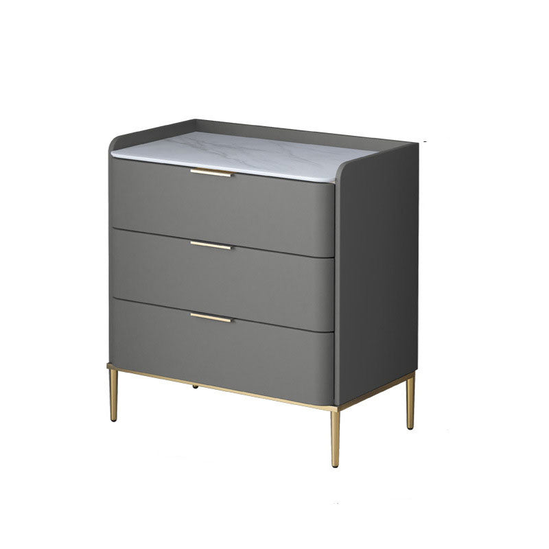 Glam Vertical Stone Storage Chest Bedroom 16"Wide Chest with Metal Legs