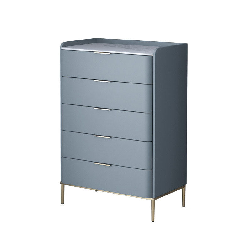 Glam Vertical Stone Storage Chest Bedroom 16"Wide Chest with Metal Legs
