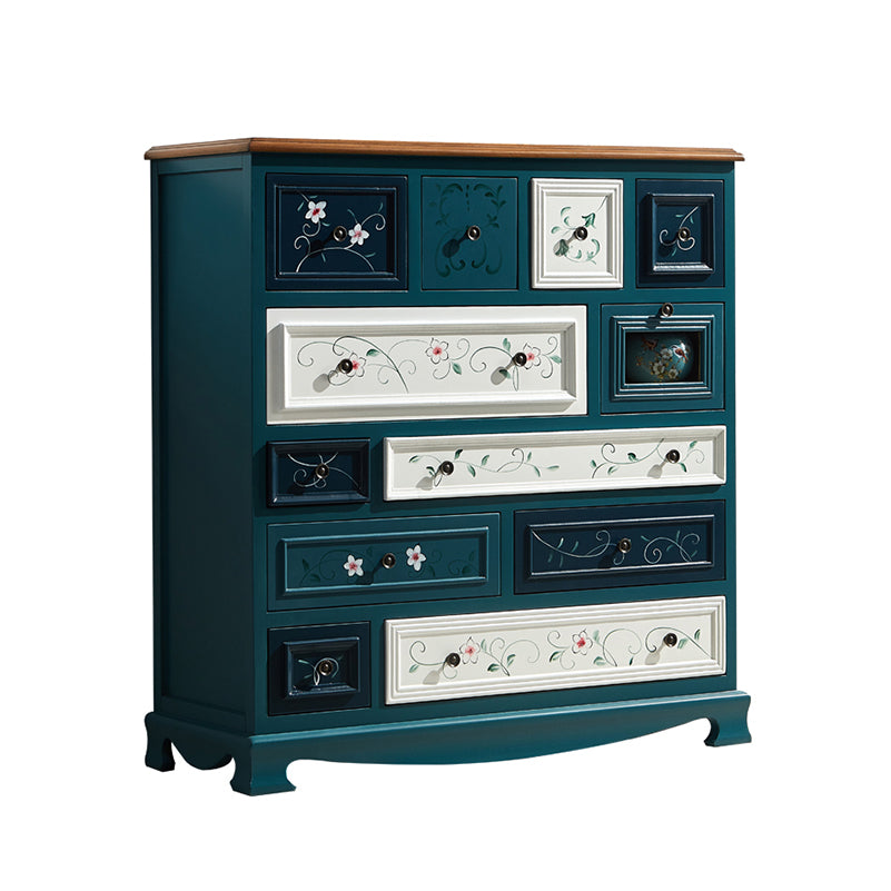 Coastal Storage Chest Dresser Solid Wood Dresser with 7/10/12 Drawers