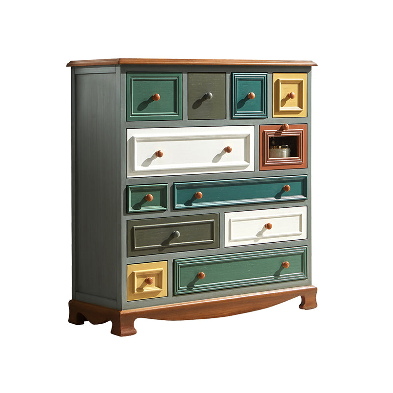 Coastal Storage Chest Dresser Solid Wood Dresser with 7/10/12 Drawers
