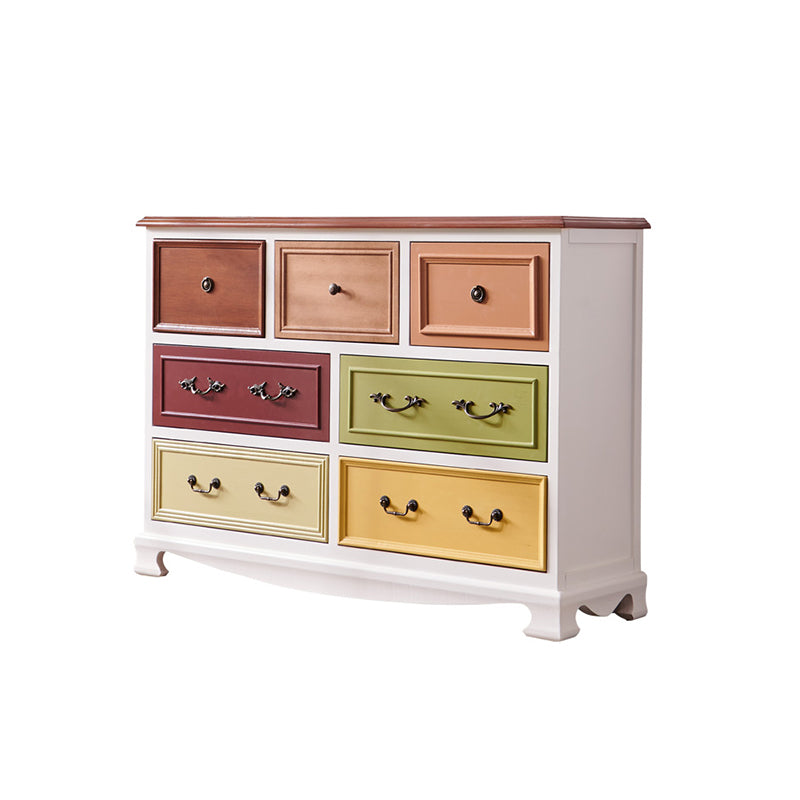 Coastal Storage Chest Dresser Solid Wood Dresser with 7/10/12 Drawers