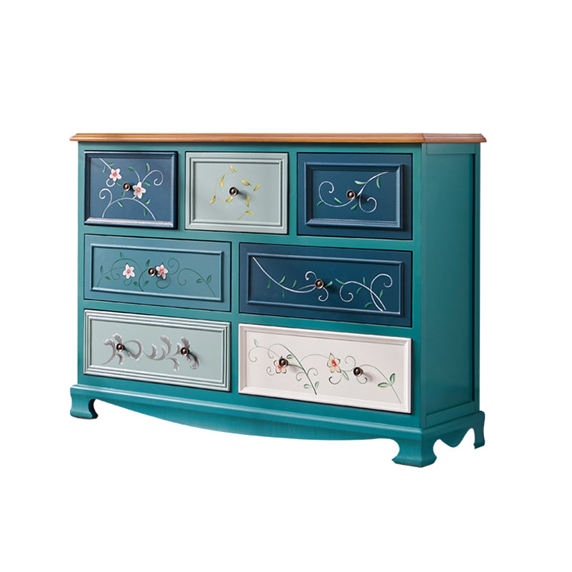 Coastal Storage Chest Dresser Solid Wood Dresser with 7/10/12 Drawers