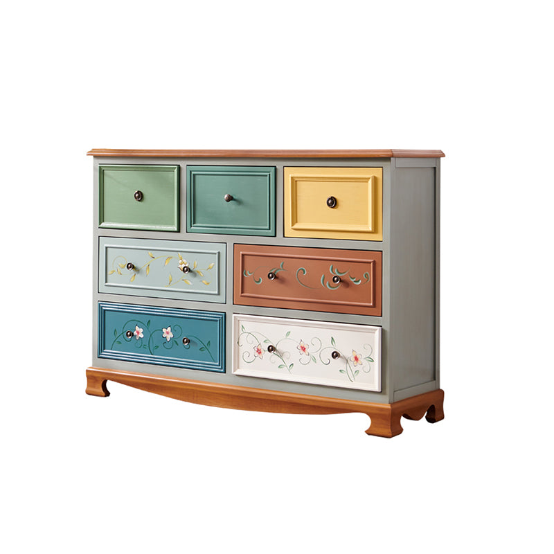 Coastal Storage Chest Dresser Solid Wood Dresser with 7/10/12 Drawers