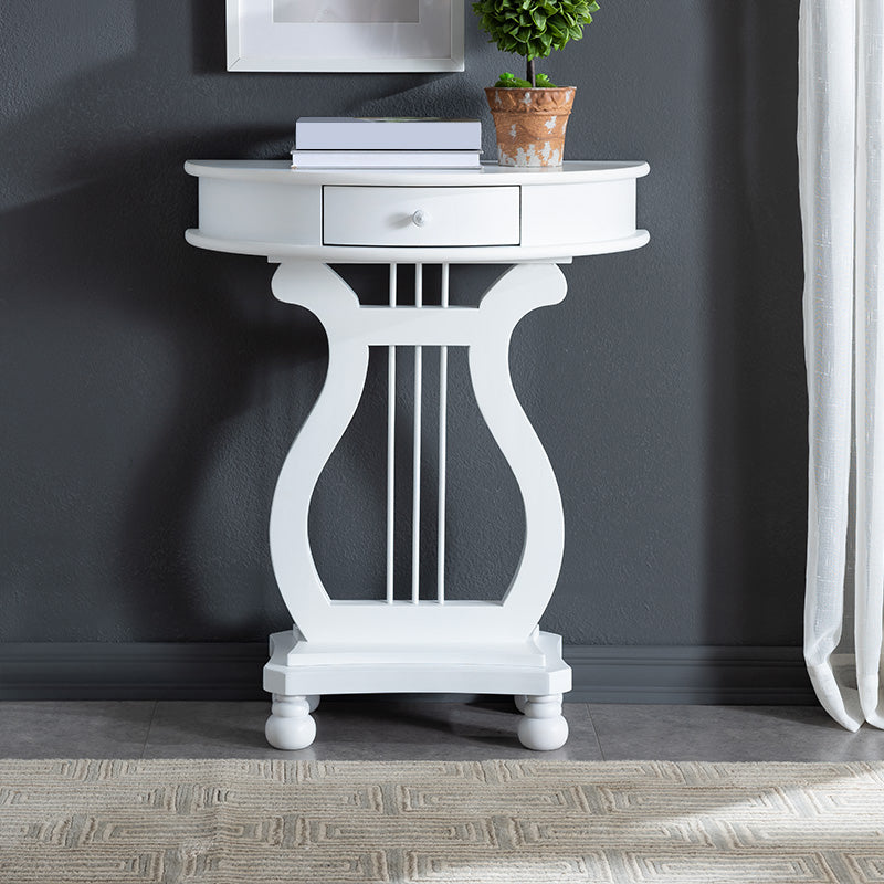 30.32" Tall 1-drawer Console Table Solid Wood Accent Table for Hall