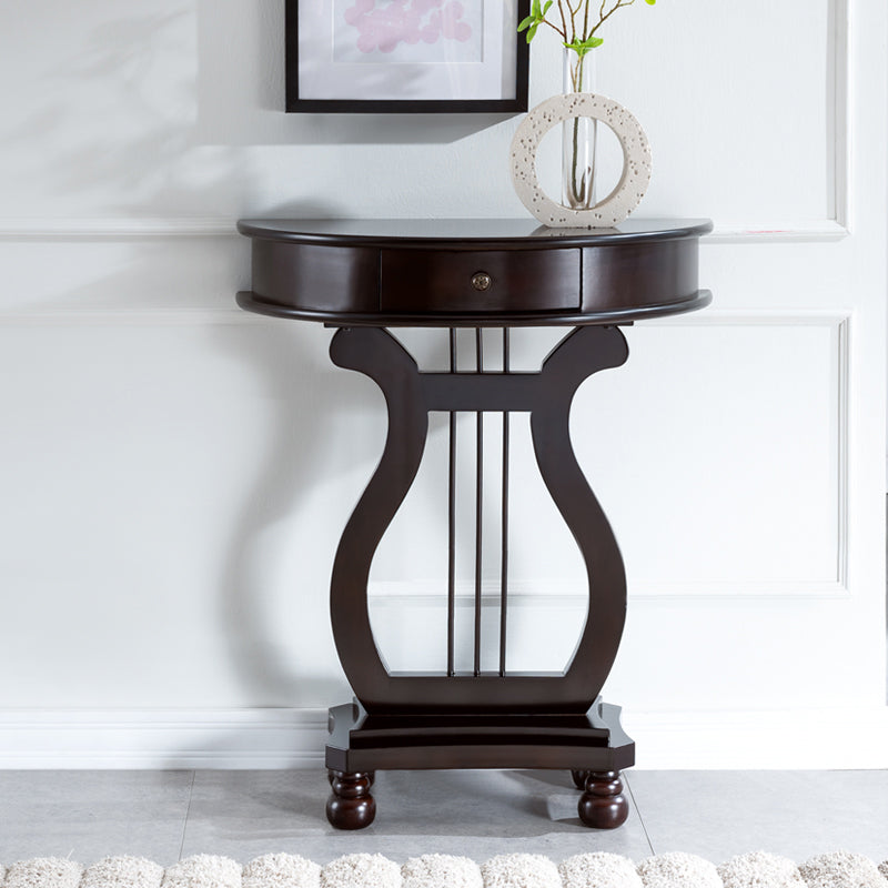 30.32" Tall 1-drawer Console Table Solid Wood Accent Table for Hall