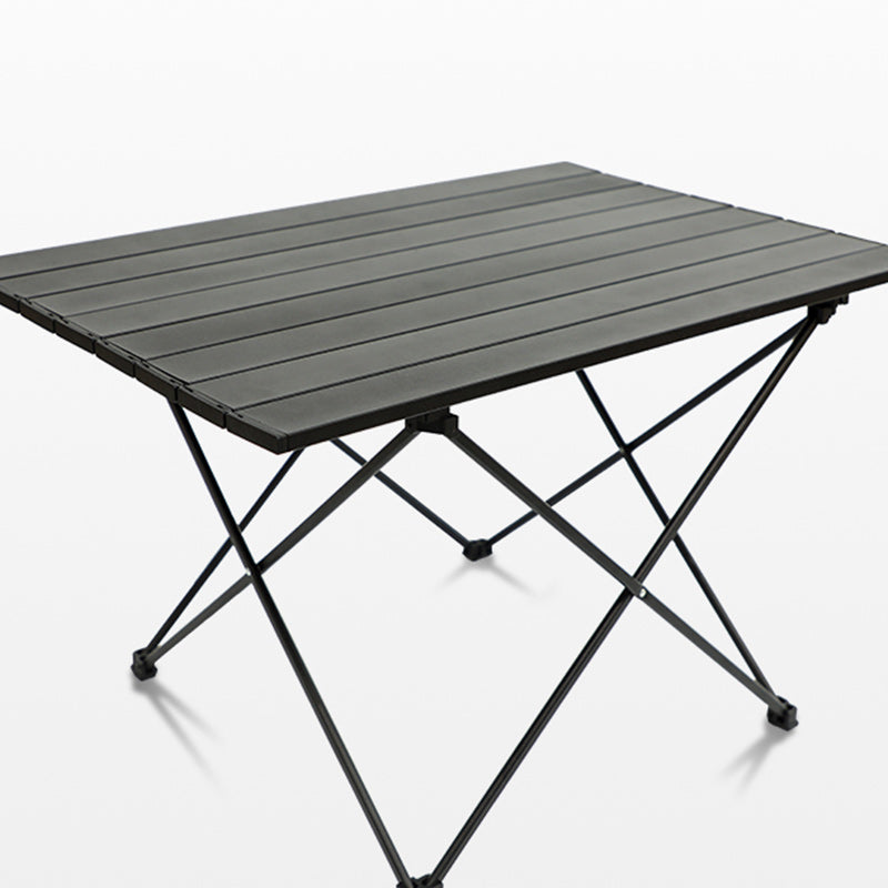 Industrial Style Patio Table Outdoor Open-air Rectangular Metal Camping Table