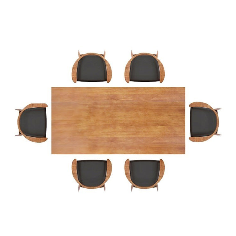 29.25 Inch Height Oval Writing Desk Industrial Solid Wood Office Desk