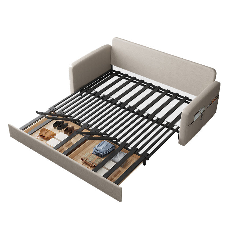 Pillow Included Sofa Futon Foldable Cushion Back Sleeper Sofa with Storage