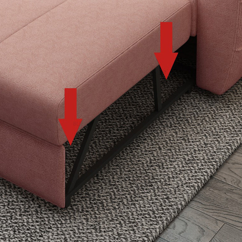 Square Arm Sofa Futon Foldable Pillow Included Cushion Back Sleeper Sofa