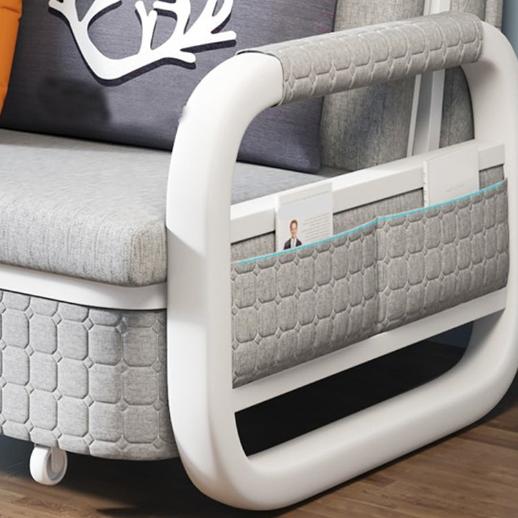 Pillow Included Sofa Futon Cushion Back Round Arms Sleeper Sofa