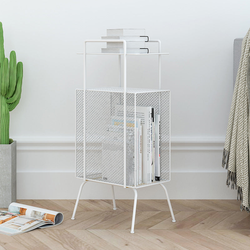 Scandinavian Metal Standard Bookshelf 3 Shelves Open Back Bookcase