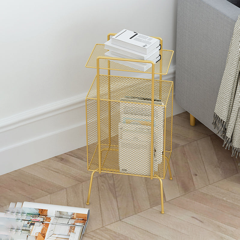 Scandinavian Metal Standard Bookshelf 3 Shelves Open Back Bookcase