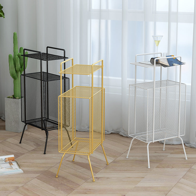 Scandinavian Metal Standard Bookshelf 3 Shelves Open Back Bookcase