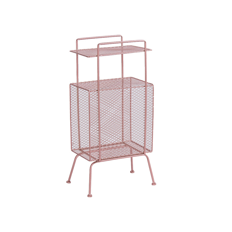 Scandinavian Metal Standard Bookshelf 3 Shelves Open Back Bookcase