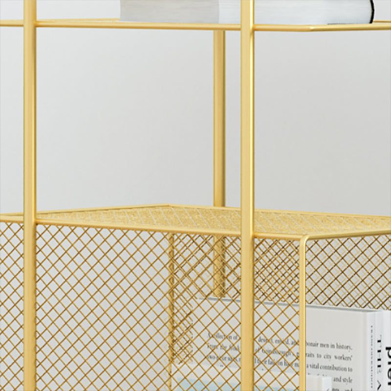 Scandinavian Metal Standard Bookshelf 3 Shelves Open Back Bookcase