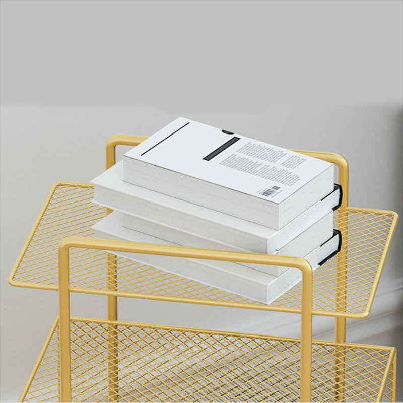 Scandinavian Metal Standard Bookshelf 3 Shelves Open Back Bookcase