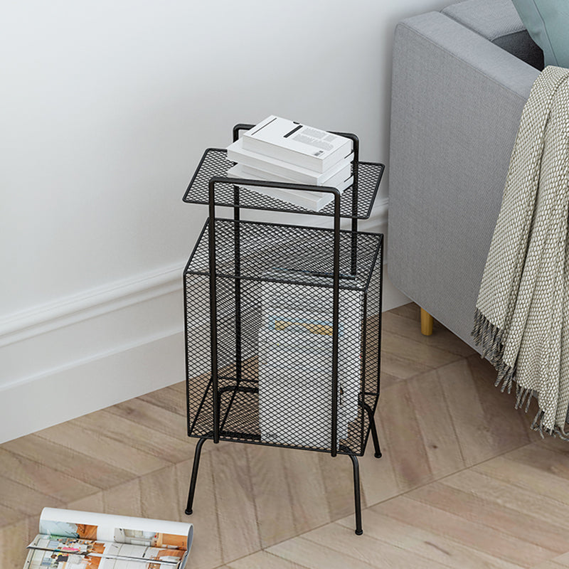 Scandinavian Metal Standard Bookshelf 3 Shelves Open Back Bookcase