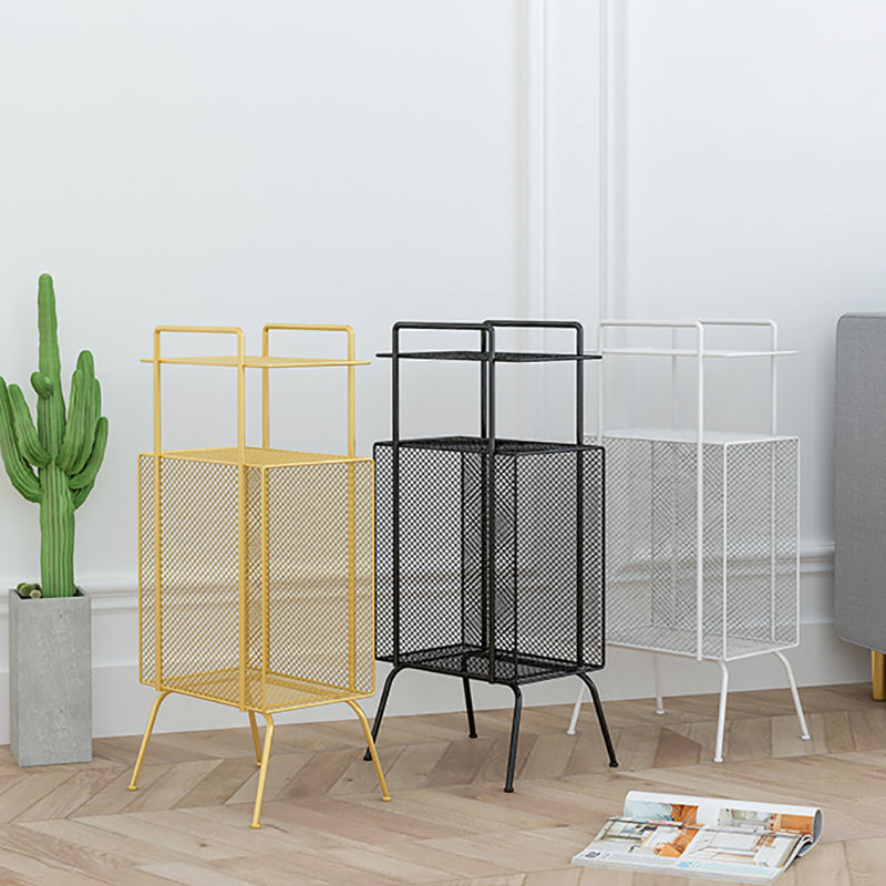 Scandinavian Metal Standard Bookshelf 3 Shelves Open Back Bookcase