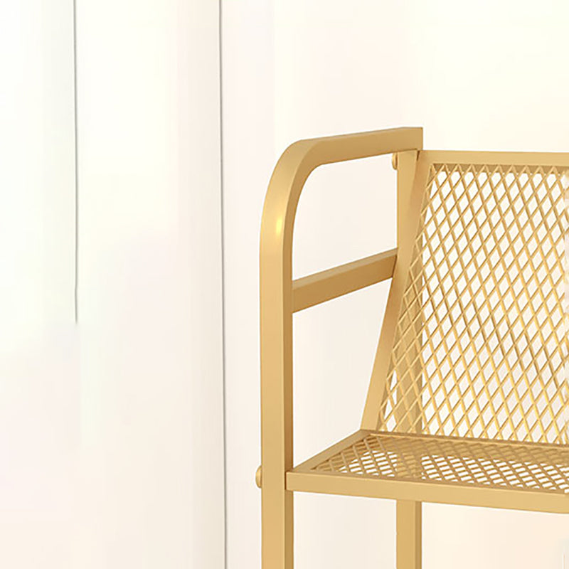 Scandinavian 4 Shelves Bookshelf Standard Metal Open Back Bookcase