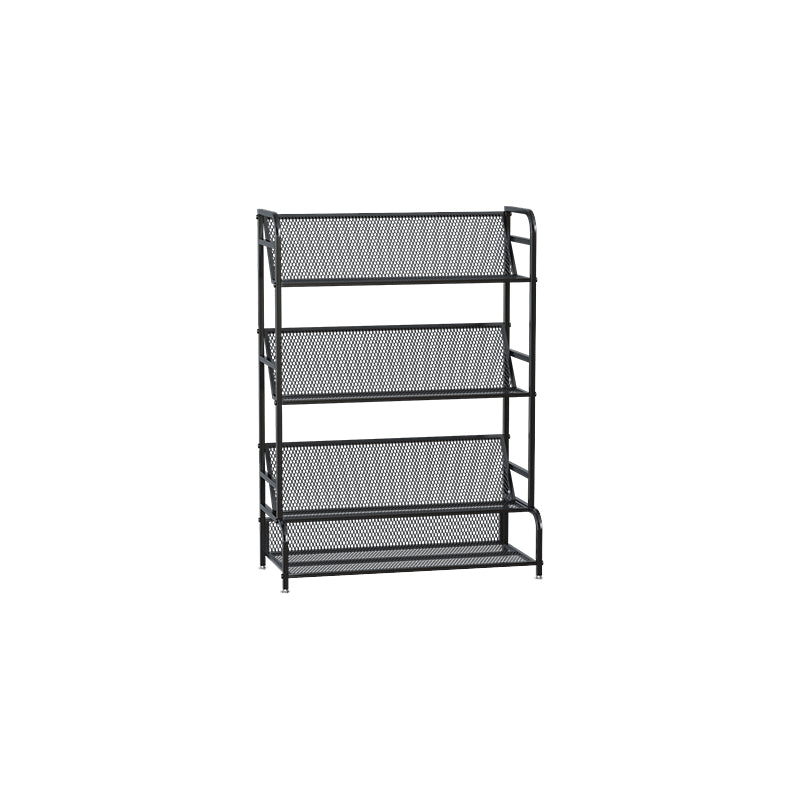 Scandinavian 4 Shelves Bookshelf Standard Metal Open Back Bookcase