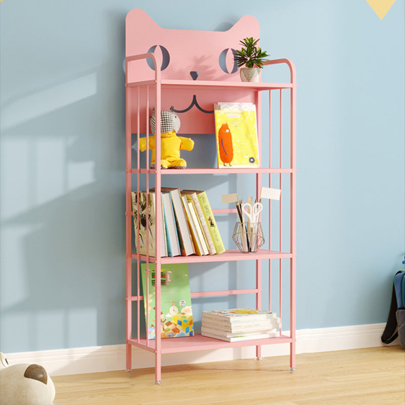 Scandinavian Standard Bookcase Metal Open Back Bookshelf with Shelves