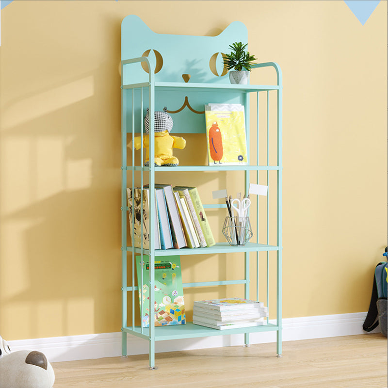 Scandinavian Standard Bookcase Metal Open Back Bookshelf with Shelves