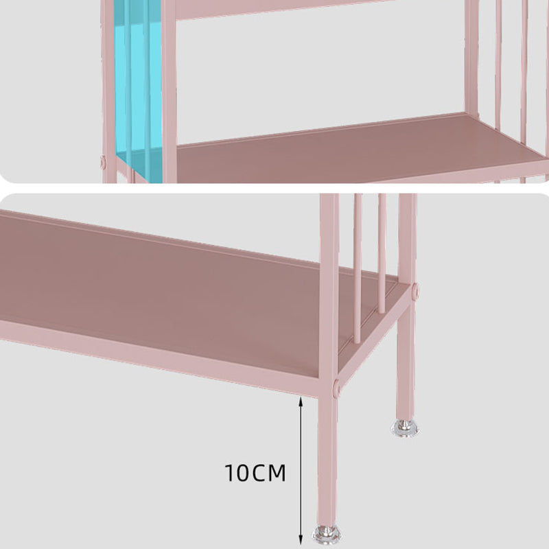 Scandinavian Standard Bookcase Metal Open Back Bookshelf with Shelves