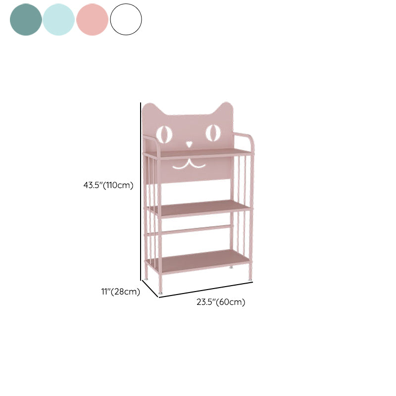 Scandinavian Standard Bookcase Metal Open Back Bookshelf with Shelves