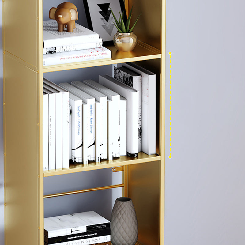 9" W Glam Antique Finish Shelf Bookcase Standard Metal Bookshelf