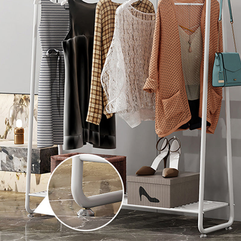 Contemporary Plain Coat Rack Free Standing Metal Coat Rack with Castors