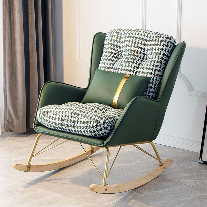 Modern Style Nursery Sofa Rocking Chair Indoor Living Room Rocking Chair with Ottoman