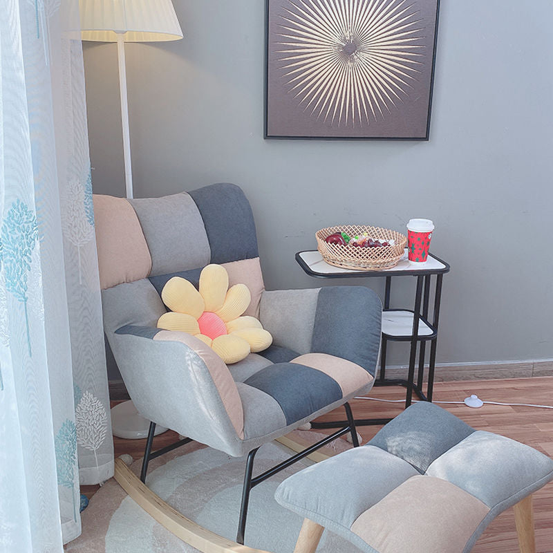 Contemporary Nursery Sofa Rocking Chair Indoor Living Room Rocking Chair with Ottoman