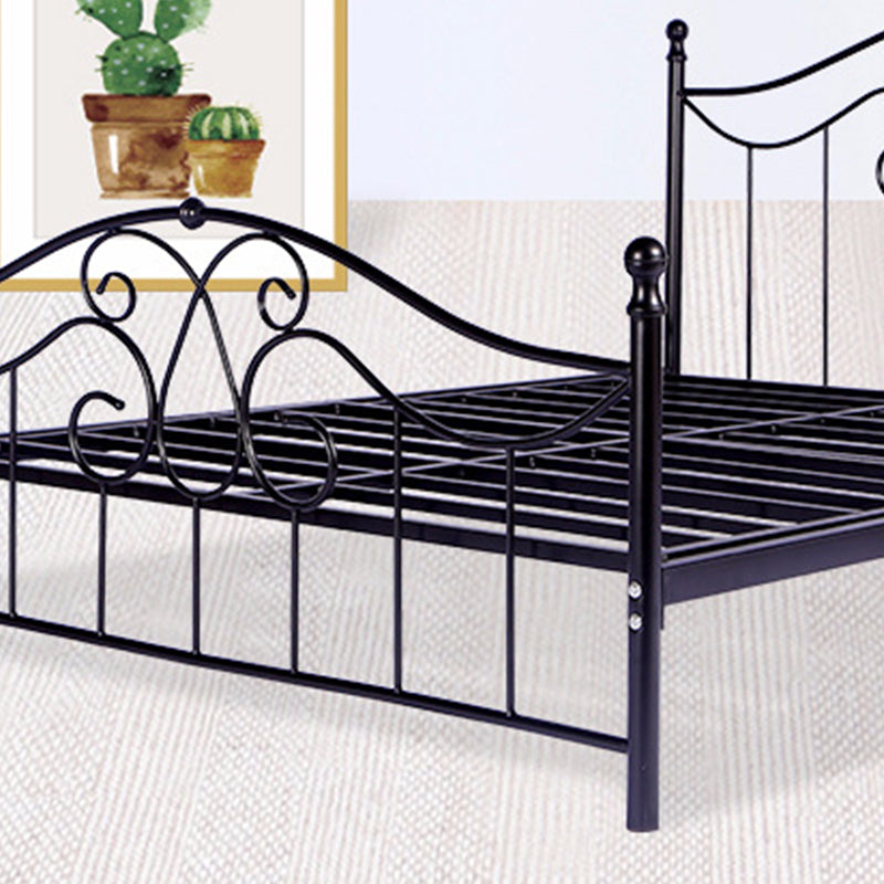 Metal Bed with Headboard Modern High Open-Frame Standard Bed