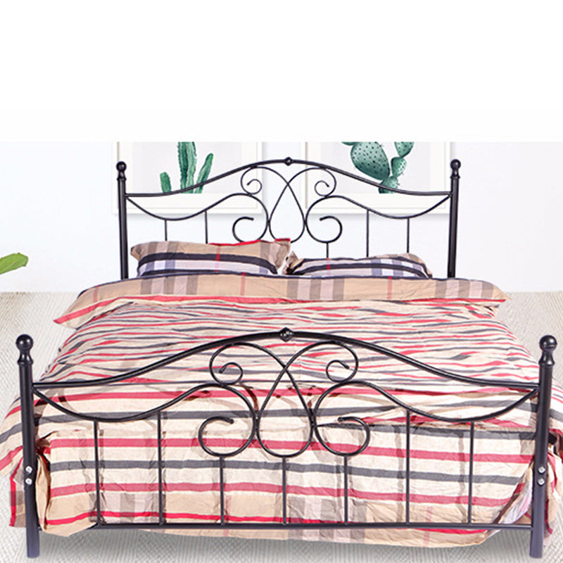 Metal Bed with Headboard Modern High Open-Frame Standard Bed